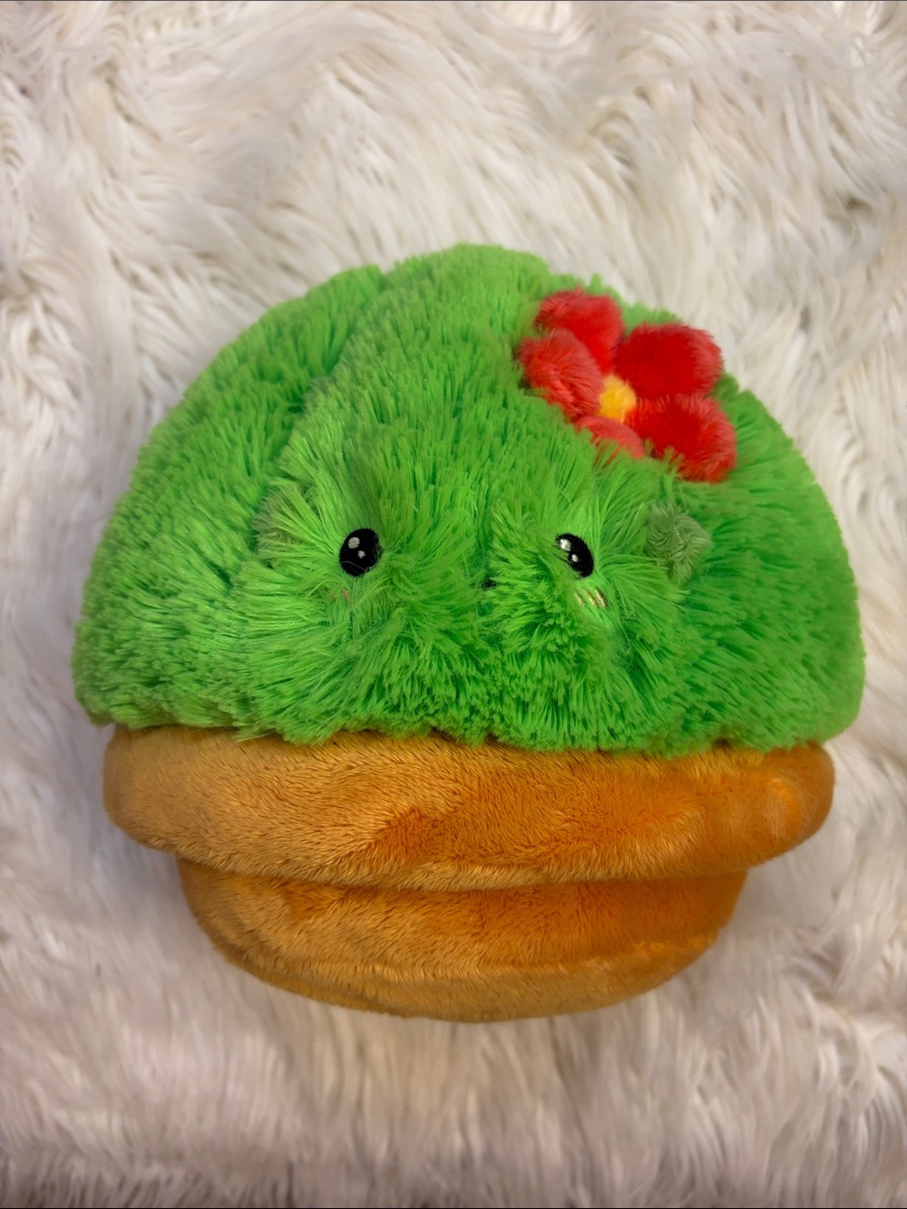 Squishable flowering cactus plush